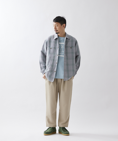 JOURNAL STANDARD relume（ジャーナルスタンダード　レリューム）の「【ALASKAN / アラスカン】ライトチェック ワークシャツ（シャツ/ブラウス・メンズ・ライトグレー/サックスブルー/アイボリー・MEDIUM/LARGE）」の7枚目の写真