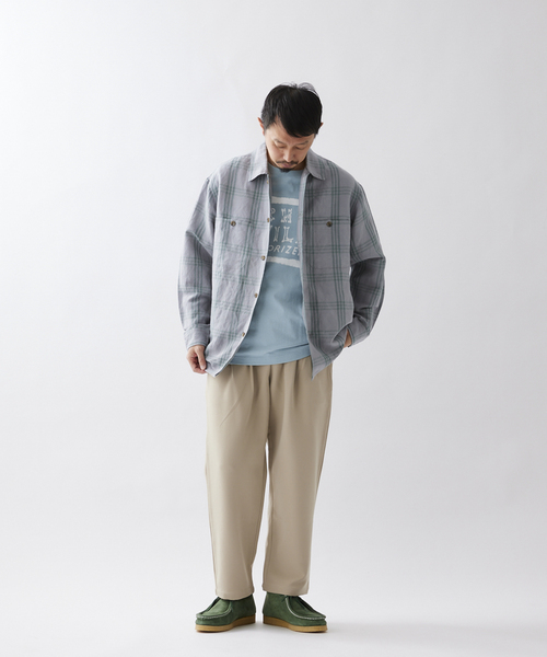 JOURNAL STANDARD relume（ジャーナルスタンダード　レリューム）の「【ALASKAN / アラスカン】ライトチェック ワークシャツ（シャツ/ブラウス・メンズ・ライトグレー/サックスブルー/アイボリー・MEDIUM/LARGE）」の8枚目の写真