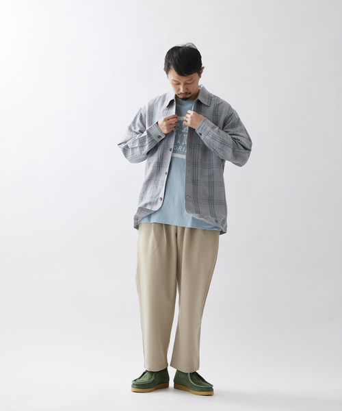 JOURNAL STANDARD relume（ジャーナルスタンダード　レリューム）の「【ALASKAN / アラスカン】ライトチェック ワークシャツ（シャツ/ブラウス・メンズ・ライトグレー/サックスブルー/アイボリー・MEDIUM/LARGE）」の9枚目の写真