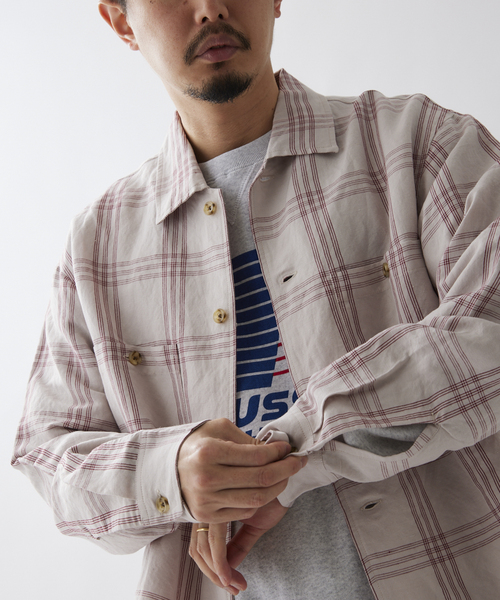 JOURNAL STANDARD relume（ジャーナルスタンダード　レリューム）の「【ALASKAN / アラスカン】ライトチェック ワークシャツ（シャツ/ブラウス・メンズ・ライトグレー/サックスブルー/アイボリー・MEDIUM/LARGE）」の22枚目の写真