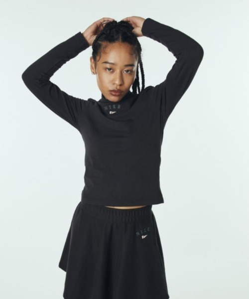 NIKE(ナイキ)の「【NIKE】MOCK LS TOP NCPS(Tシャツ/カットソー・レディース・ブラック・MEDIUM/SMALL)」の5枚目の写真