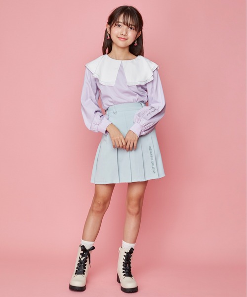 JENNI love（ジェニィラブ）の「カラーツイルプリーツスカート（スカート・キッズ・イエロー/サックスブルー/ピンク・130cm/140cm/150cm/160cm）」の15枚目の写真