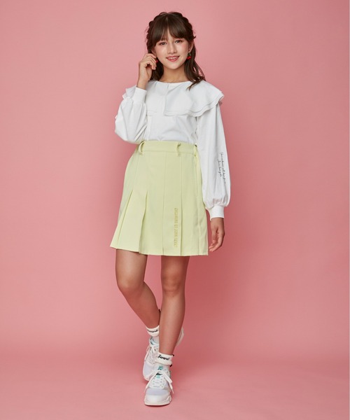 JENNI love（ジェニィラブ）の「カラーツイルプリーツスカート（スカート・キッズ・イエロー/サックスブルー/ピンク・130cm/140cm/150cm/160cm）」の16枚目の写真