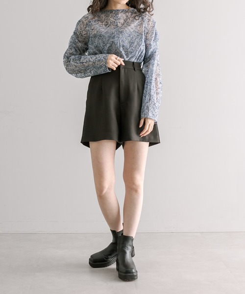 mystic(ミスティック)の「【2サイズ展開!】シンプルショートパンツ(その他パンツ・レディース・ブラック/グレー/アイボリー・1/2)」の5枚目の写真