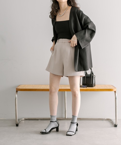 mystic(ミスティック)の「【2サイズ展開!】シンプルショートパンツ(その他パンツ・レディース・ブラック/グレー/アイボリー・1/2)」の21枚目の写真