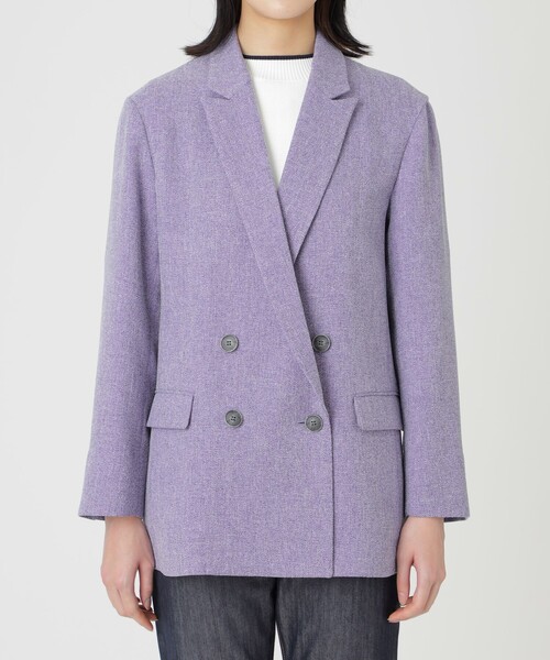 LOVELESS(ラブレス)の「コンフォートダブルジャケット(テーラードジャケット・レディース・パープル/ベージュ系その他・34/36)」の11枚目の写真