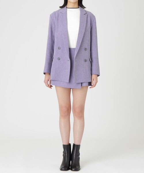 LOVELESS(ラブレス)の「コンフォートダブルジャケット(テーラードジャケット・レディース・パープル/ベージュ系その他・34/36)」の17枚目の写真