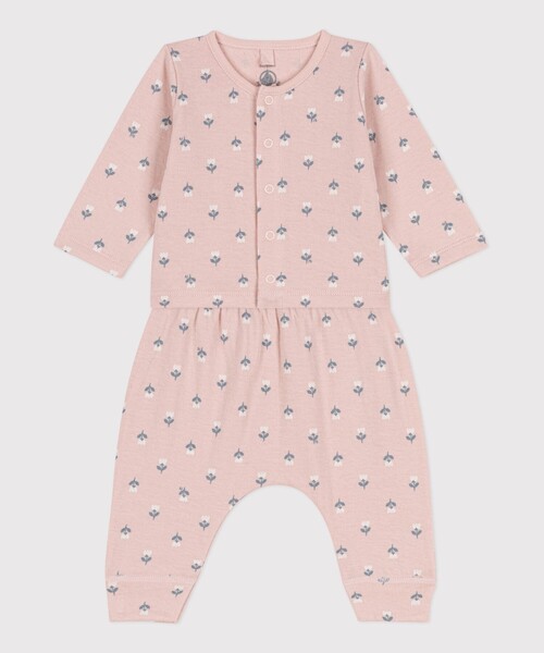 PETIT BATEAU(プチバトー)の「チュビックカーディガン&パンツセット(カーディガン/ボレロ・キッズ・ピンク・6MONTH/12MONTH)」の5枚目の写真