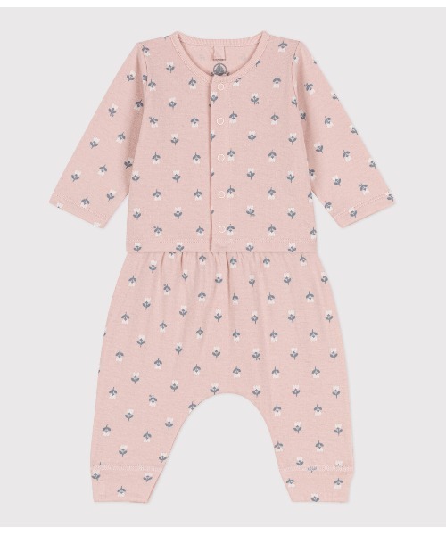 PETIT BATEAU(プチバトー)の「チュビックカーディガン&パンツセット(カーディガン/ボレロ・キッズ・ピンク・6MONTH/12MONTH)」の2枚目の写真