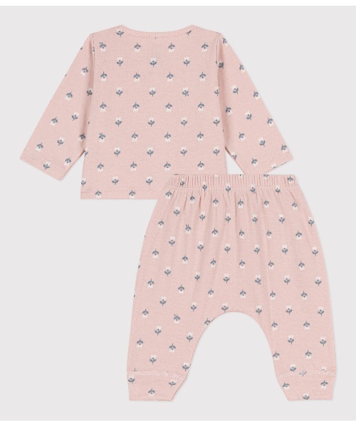 PETIT BATEAU(プチバトー)の「チュビックカーディガン&パンツセット(カーディガン/ボレロ・キッズ・ピンク・6MONTH/12MONTH)」の3枚目の写真