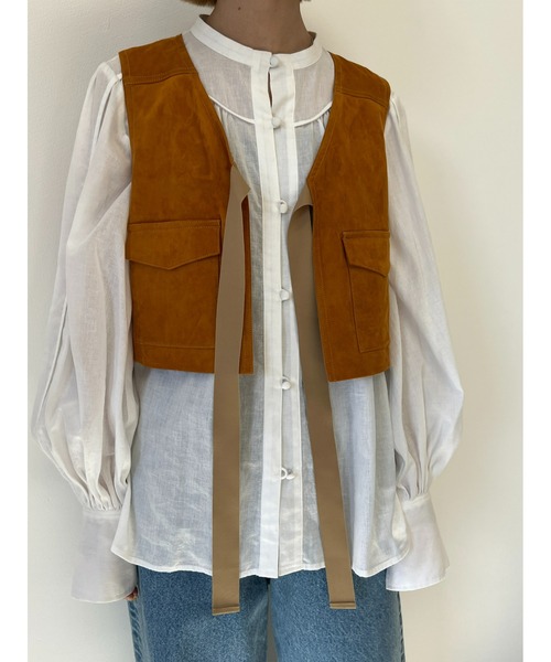 BLACK BY MOUSSY(ブラックバイマウジー)の「balloon sleeve blouse(バルーンスリーブブラウス)(シャツ/ブラウス・レディース・ネイビー/ピンク/オフホワイト・FREE)」の13枚目の写真