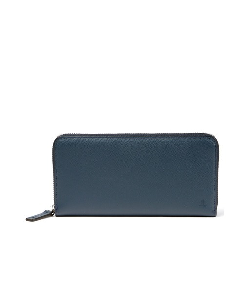 EMBOSSED LEATHER ROUND ZIP