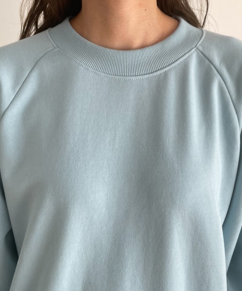 CANAL JEAN（キャナルジーン）の「RED CHOP WORKS(レッドチョップワークス) 裏毛ラグランBASICトレーナー（スウェット・レディース・ホワイト/サックスブルー/サンドベージュ・ONE SIZE）」の16枚目の写真