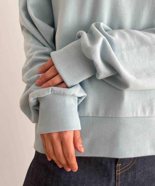 CANAL JEAN（キャナルジーン）の「RED CHOP WORKS(レッドチョップワークス) 裏毛ラグランBASICトレーナー（スウェット・レディース・ホワイト/サックスブルー/サンドベージュ・ONE SIZE）」の17枚目の写真