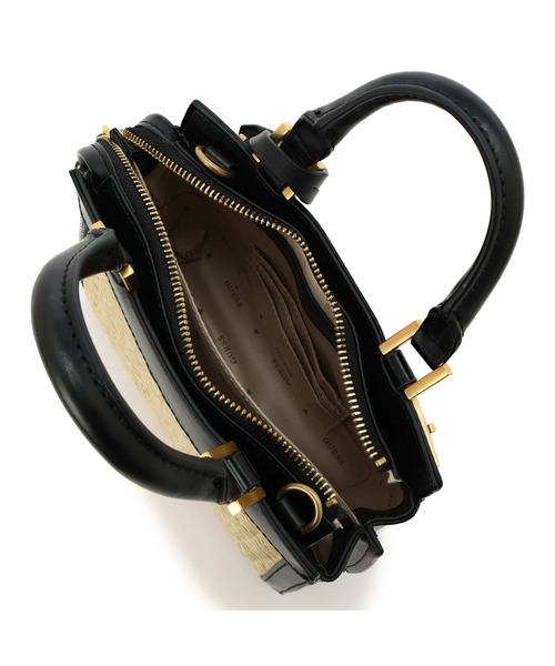 Guess（ゲス）の「KATEY Straw Mini Satchel ハンドバッグ サッチェル（ハンドバッグ・レディース・キャメル/ブラック/ホワイト・ONE SIZE）」の10枚目の写真