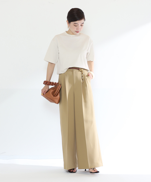 SLOANE(スローン)の「【SLOANE/スローン】別注 クロップドTシャツ(Tシャツ/カットソー・レディース・ベージュ系その他/ブラック・FREE)」の11枚目の写真