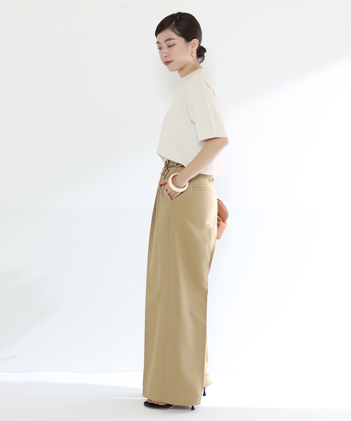 SLOANE(スローン)の「【SLOANE/スローン】別注 クロップドTシャツ(Tシャツ/カットソー・レディース・ベージュ系その他/ブラック・FREE)」の12枚目の写真