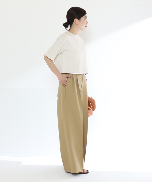 SLOANE(スローン)の「【SLOANE/スローン】別注 クロップドTシャツ(Tシャツ/カットソー・レディース・ベージュ系その他/ブラック・FREE)」の15枚目の写真