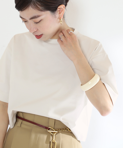 SLOANE(スローン)の「【SLOANE/スローン】別注 クロップドTシャツ(Tシャツ/カットソー・レディース・ベージュ系その他/ブラック・FREE)」の19枚目の写真