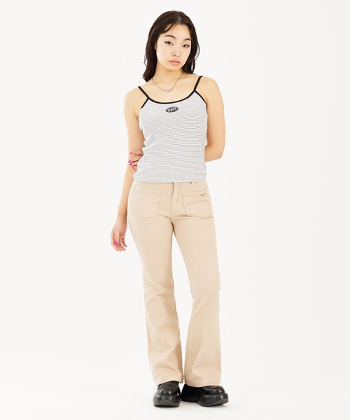 X-girl（エックスガール）の「OVAL LOGO CAMISOLE（キャミソール・レディース・ブラック/マルチ/ホワイト/グリーン・S/M）」の20枚目の写真