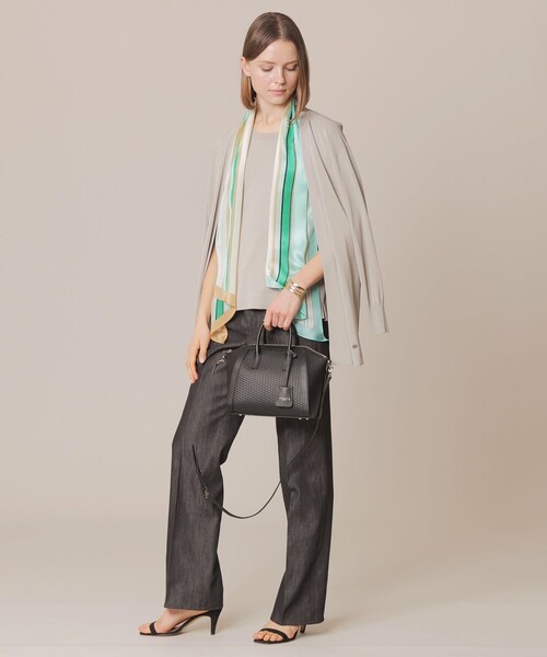 MACKINTOSH LONDON（マッキントッシュ ロンドン）の「メッシュエンボスレザーショルダーバッグ（ショルダーバッグ・レディース・ブラック/ベージュ・FREE）」の3枚目の写真