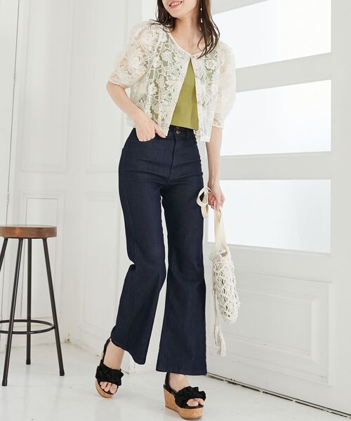 MAJESTIC LEGON(マジェスティックレゴン)の「フカフカフリルサンダル(サンダル・レディース・アイボリー/ブラック/グレイッシュベージュ・MEDIUM/LARGE/SMALL/X-LARGE)」の13枚目の写真