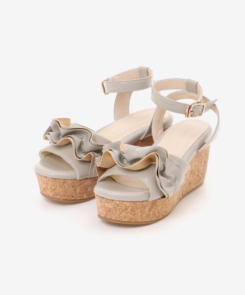 MAJESTIC LEGON(マジェスティックレゴン)の「フカフカフリルサンダル(サンダル・レディース・アイボリー/ブラック/グレイッシュベージュ・MEDIUM/LARGE/SMALL/X-LARGE)」の20枚目の写真