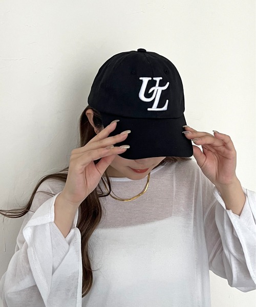 prose verse（プロズヴェール）の「UL刺繍ロゴキャップ（キャップ・レディース・アイボリー/ブラック・ﾌﾘ-）」の3枚目の写真