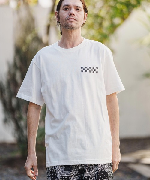 CAMBIO(カンビオ)の「mt8380-スタンダードシルエットプリントT(モーターレーシング)(Tシャツ/カットソー・メンズ・ホワイト/ベージュ/スミクロ・S/M/L/XL)」の8枚目の写真