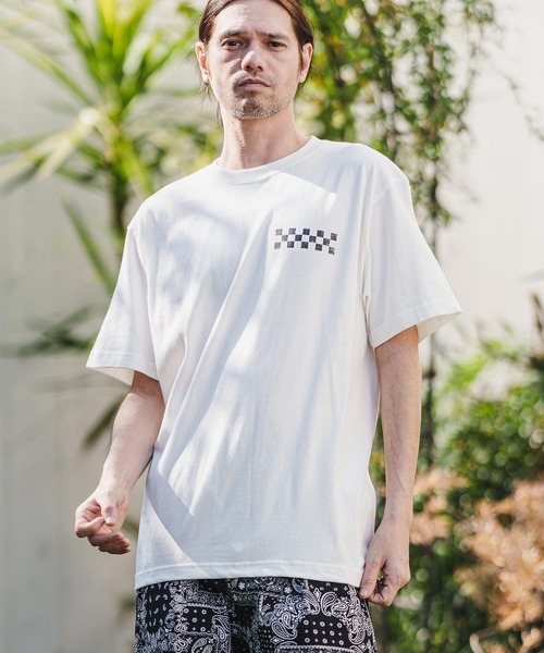 CAMBIO(カンビオ)の「mt8380-スタンダードシルエットプリントT(モーターレーシング)(Tシャツ/カットソー・メンズ・ホワイト/ベージュ/スミクロ・S/M/L/XL)」の15枚目の写真