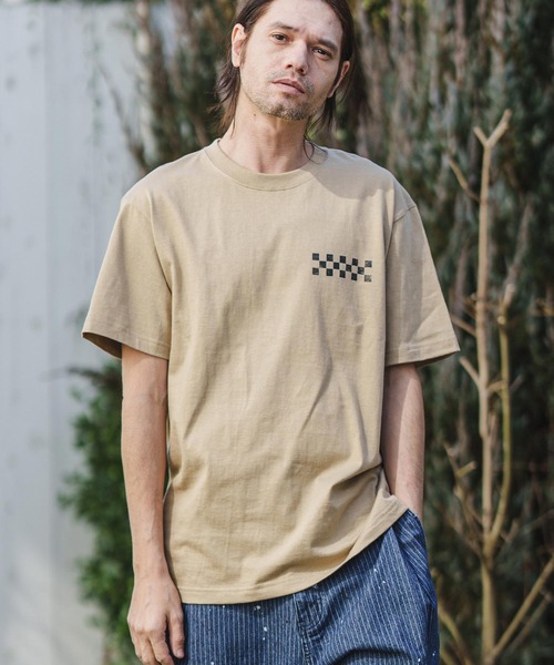 CAMBIO(カンビオ)の「mt8380-スタンダードシルエットプリントT(モーターレーシング)(Tシャツ/カットソー・メンズ・ホワイト/ベージュ/スミクロ・S/M/L/XL)」の9枚目の写真