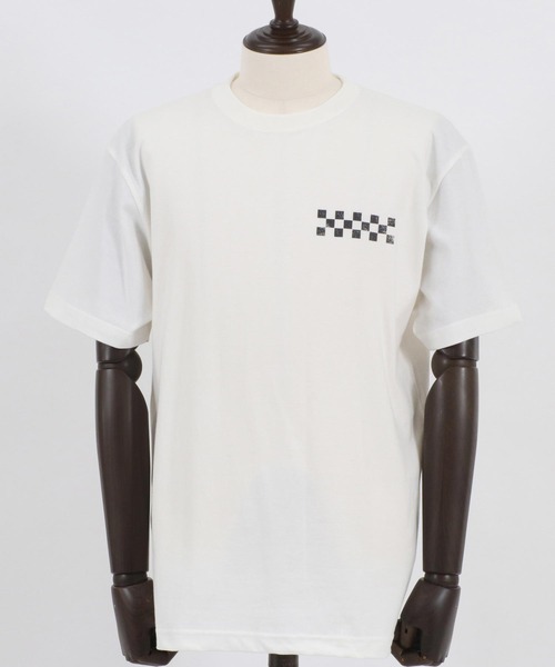 CAMBIO(カンビオ)の「mt8380-スタンダードシルエットプリントT(モーターレーシング)(Tシャツ/カットソー・メンズ・ホワイト/ベージュ/スミクロ・S/M/L/XL)」の13枚目の写真