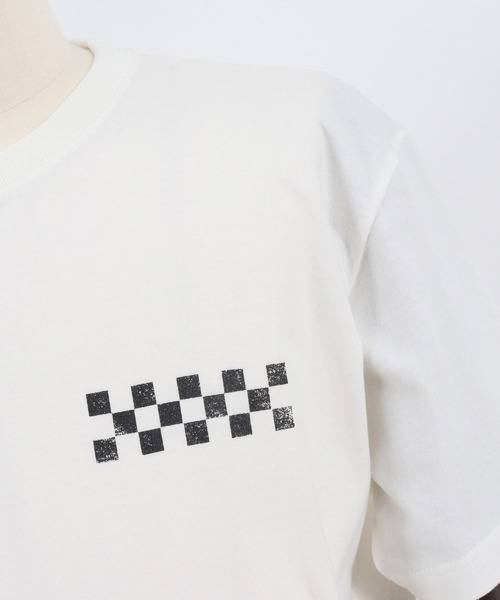 CAMBIO(カンビオ)の「mt8380-スタンダードシルエットプリントT(モーターレーシング)(Tシャツ/カットソー・メンズ・ホワイト/ベージュ/スミクロ・S/M/L/XL)」の17枚目の写真