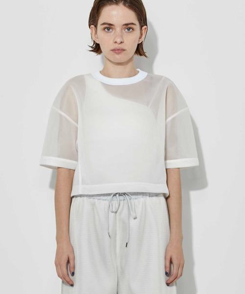 CITY TOKYO（シティトウキョウ）の「ダンボールメッシュトップス（Tシャツ/カットソー・レディース・ブラック/オフホワイト・FREE）」の13枚目の写真