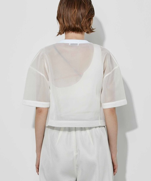 CITY TOKYO（シティトウキョウ）の「ダンボールメッシュトップス（Tシャツ/カットソー・レディース・ブラック/オフホワイト・FREE）」の15枚目の写真