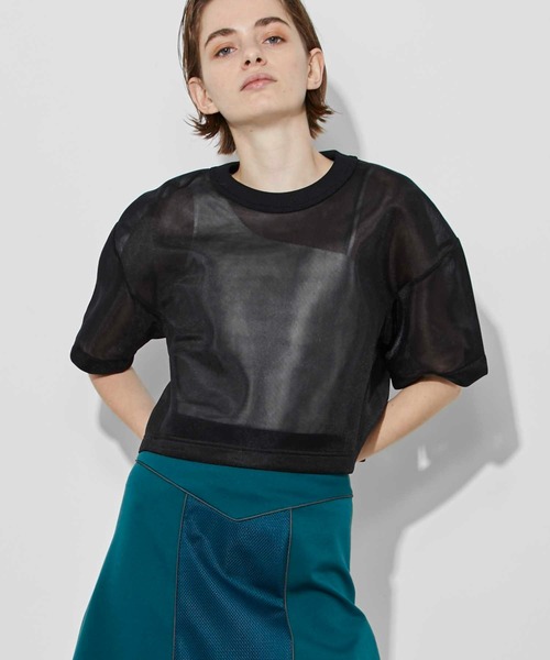 CITY TOKYO（シティトウキョウ）の「ダンボールメッシュトップス（Tシャツ/カットソー・レディース・ブラック/オフホワイト・FREE）」の20枚目の写真