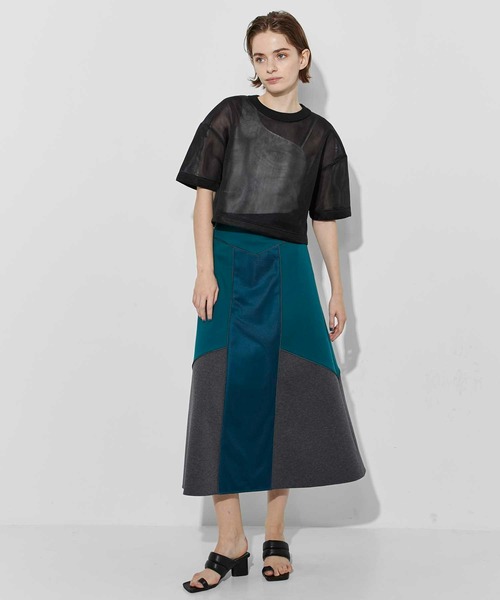 CITY TOKYO（シティトウキョウ）の「ダンボールメッシュトップス（Tシャツ/カットソー・レディース・ブラック/オフホワイト・FREE）」の21枚目の写真