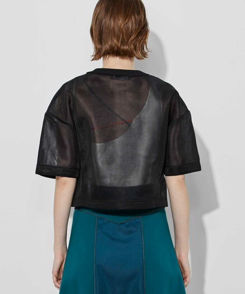 CITY TOKYO（シティトウキョウ）の「ダンボールメッシュトップス（Tシャツ/カットソー・レディース・ブラック/オフホワイト・FREE）」の5枚目の写真