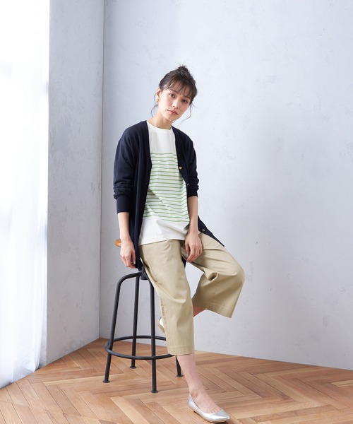 Petit Honfleur（プチオンフルール）の「【UVカット・接触冷感・ウォッシャブル】ロングカーディガン（カーディガン/ボレロ・レディース・ネイビー/ブラック/ベージュ・M/L）」の4枚目の写真