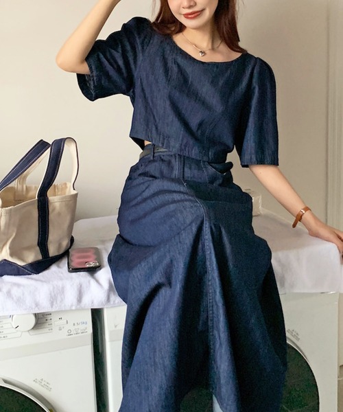 ◇TIBI◇ベルスリーブ クロップド トップス トップス