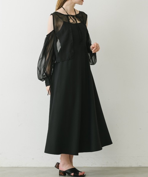 セール】sheer bolero camisole dress/ボレロ付キャミワンピース