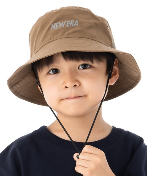 NEW ERA(ニューエラ)の「ニューエラKIDS アドベンチャーハット リフレクターロゴ ONSPOTZ別注(ハット・キッズ・ベージュ/オリーブ/ブラック・S/M/M/L/L/XL)」の3枚目の写真