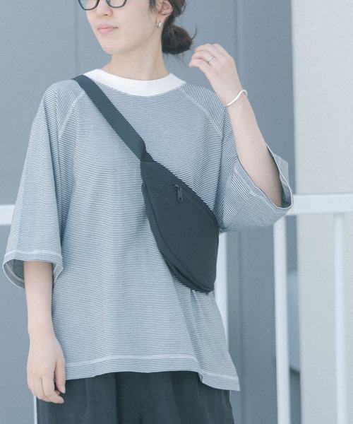 FORK&SPOON(フォークアンドスプーン)の「FORK&SPOON ボーダー5分袖Tシャツ(Tシャツ/カットソー・レディース・ホワイト系その他/アイボリー/ベージュ系その他・1)」の3枚目の写真