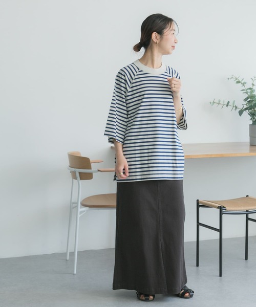 FORK&SPOON(フォークアンドスプーン)の「FORK&SPOON ボーダー5分袖Tシャツ(Tシャツ/カットソー・レディース・ホワイト系その他/アイボリー/ベージュ系その他・1)」の12枚目の写真