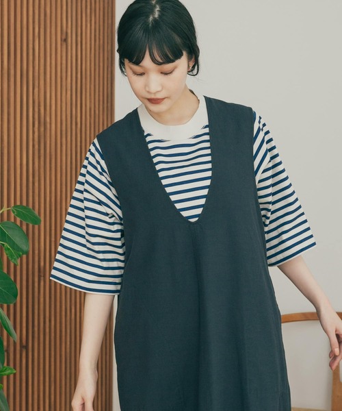 FORK&SPOON(フォークアンドスプーン)の「FORK&SPOON ボーダー5分袖Tシャツ(Tシャツ/カットソー・レディース・ホワイト系その他/アイボリー/ベージュ系その他・1)」の13枚目の写真