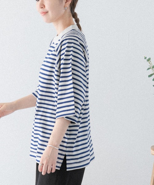 FORK&SPOON(フォークアンドスプーン)の「FORK&SPOON ボーダー5分袖Tシャツ(Tシャツ/カットソー・レディース・ホワイト系その他/アイボリー/ベージュ系その他・1)」の19枚目の写真