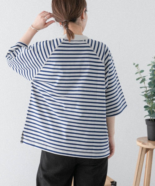 FORK&SPOON(フォークアンドスプーン)の「FORK&SPOON ボーダー5分袖Tシャツ(Tシャツ/カットソー・レディース・ホワイト系その他/アイボリー/ベージュ系その他・1)」の20枚目の写真