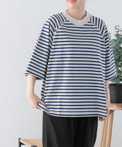 FORK&SPOON(フォークアンドスプーン)の「FORK&SPOON ボーダー5分袖Tシャツ(Tシャツ/カットソー・レディース・ホワイト系その他/アイボリー/ベージュ系その他・1)」の22枚目の写真