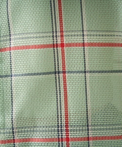 CIAOPANIC TYPY（チャオパニックティピー）の「【ユニセックス】バスケット編みメッシュチェックシャツ（シャツ/ブラウス・メンズ・ベージュ/ネイビー/グリーン/ブラウン/ブラック/ブラック系その他/グリーン系その他/レッド/イエロー/スカイブルー/ミント/ブラック系その他2/ブルー系その他4/ベージュ系その他・MEDIUM/LARGE）」の22枚目の写真