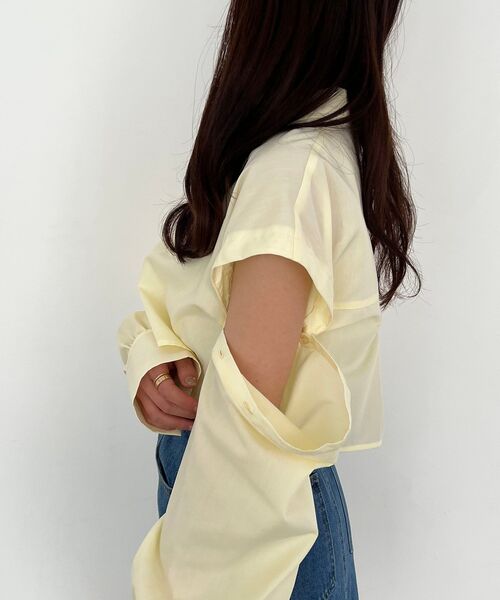 MAJESTIC LEGON（マジェスティックレゴン）の「パールボタン肩あき2wayシャツ（シャツ/ブラウス・レディース・ネイビー/ピンク/イエロー/オフホワイト/ブルー系その他2・MEDIUM）」の15枚目の写真